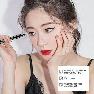 OEM private label gel glitter eyeliner pencil liquid black shimmer no label eyeliner pen