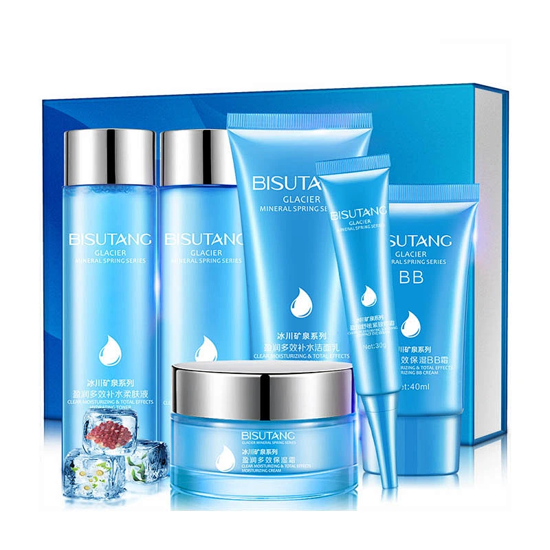 OEM Private Label Beauty Cosmetics Glacier Mineral Water Moisturizing Whitening Skin Care Set