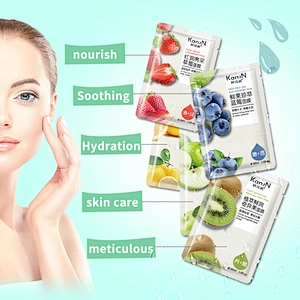 OEM Private label korean beauty face mask sheet natural organic fruit whitening facial mask
