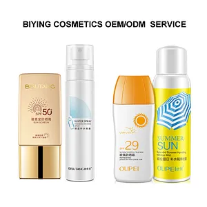 OEM/ODM/OBM Skin Sunscreen SPF50 PA+ Waterproof Best selling sunscreen blind Whitening Sunscreen Cream Set