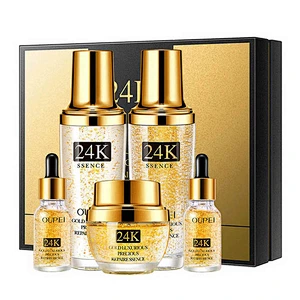 OEM FDA beauty product snail 24k gold skin care whitening cream set anti aging brightening skin care set