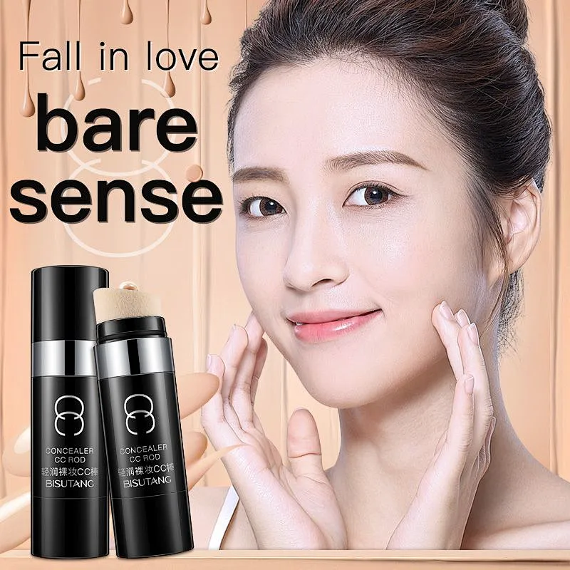 Private label CC cream stick natural foundation makeup cover up waterproof whitening concealer stick