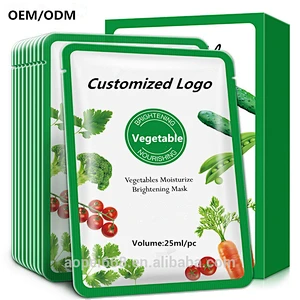 Herb plant vegetable mask anti aging skin care products silk facial mask