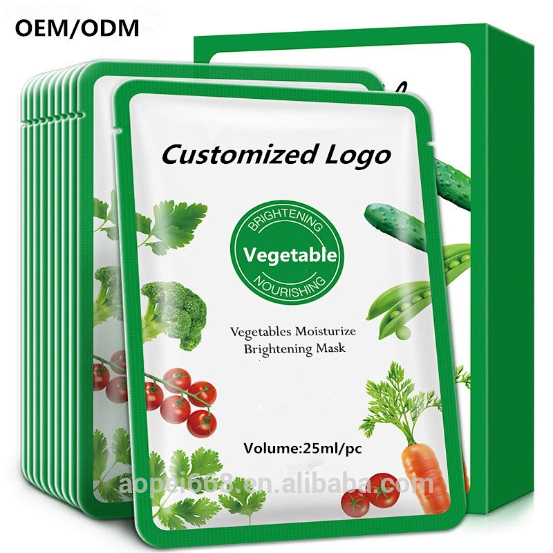 Herb plant vegetable mask anti aging skin care products silk facial mask