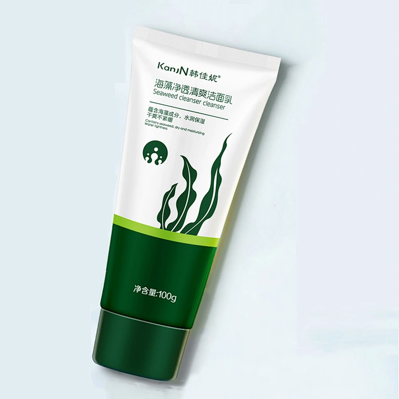 Algae purifying moisturizing facial cleanser 100g seaweed pore cleanser face wash for dry skin