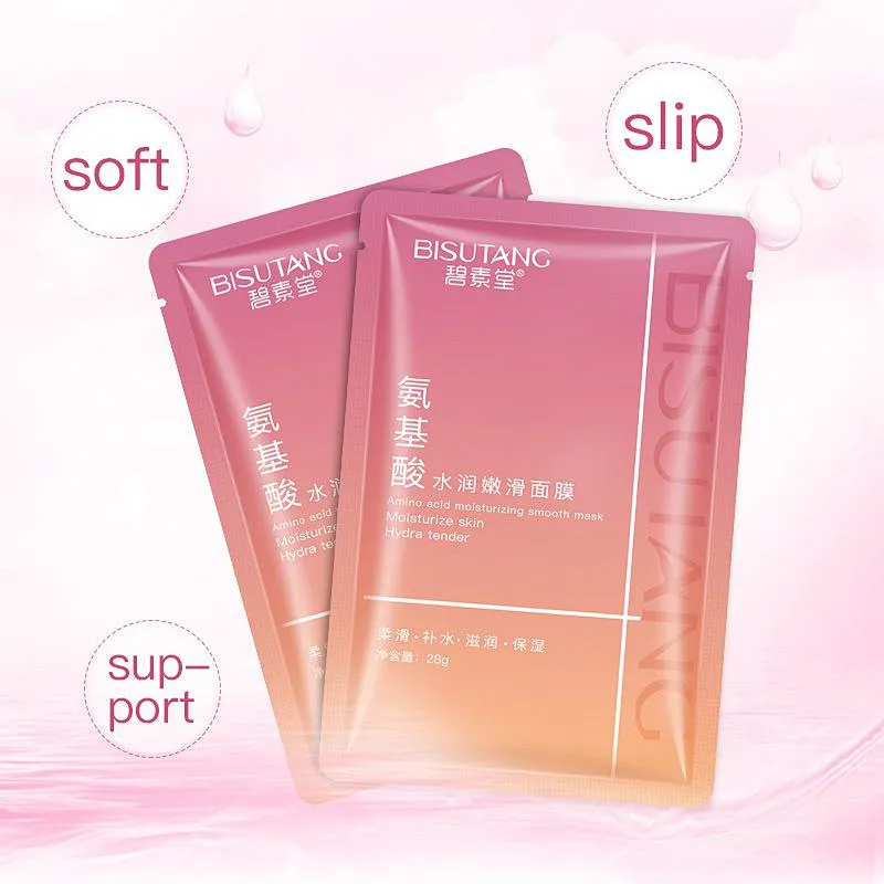 OEM Amino Acid Face Mask Sheet Skin Care Natural Whitening Hydrating Hyaluronic Acid Silk Facial Mask