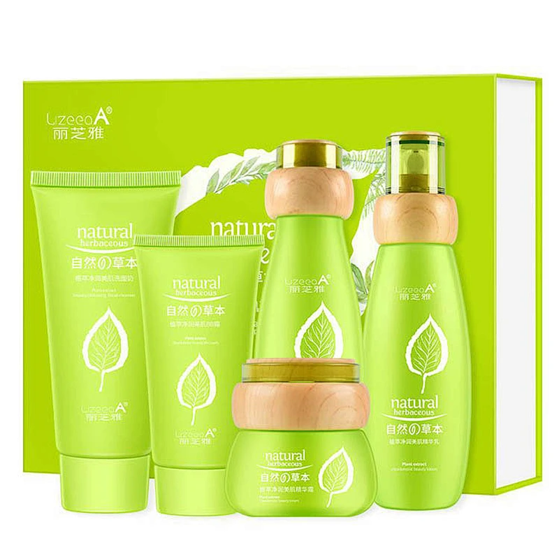 ODM aloe face skin care set organic whitening skin care gift set private label