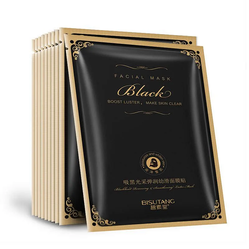 OEM Fashion beauty cosmetics Facial care moisturizing black face mask sheet