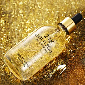 24K Nano Gold Moisture Essence Pure Hyaluronic Acid Serum Anti-wrinkle Korea 24K Gold Foil Skin Care Serum