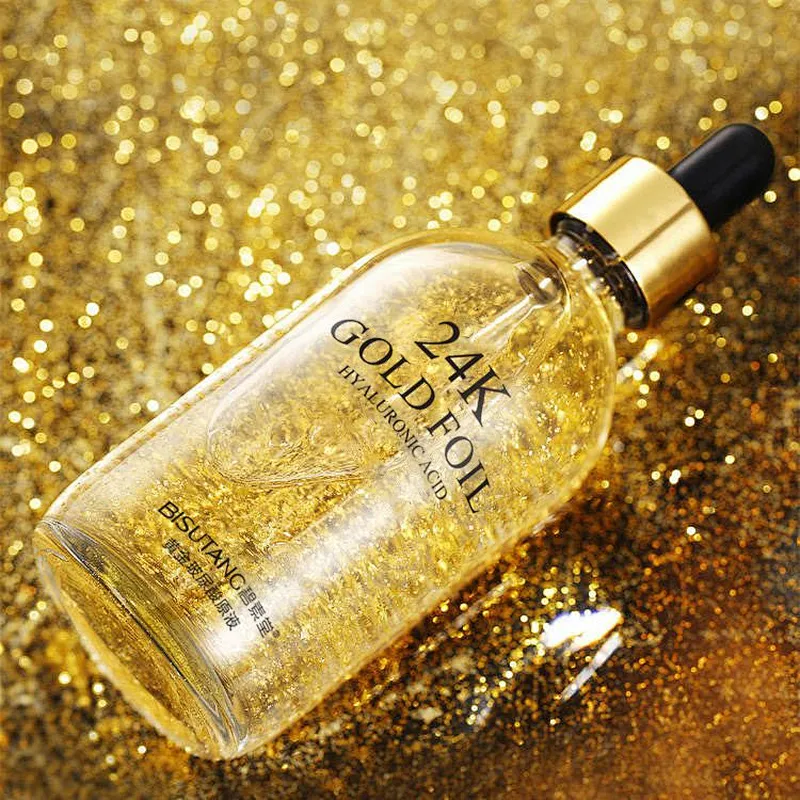 24K Nano Gold Moisture Essence Pure Hyaluronic Acid Serum Anti-wrinkle Korea 24K Gold Foil Skin Care Serum