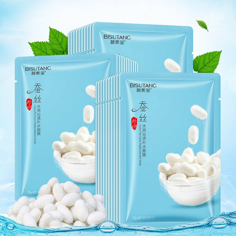2019 OEM/ODM/OBM Natural silk facial face mask acne scar removal 3 ply facial mask facial sheet mask