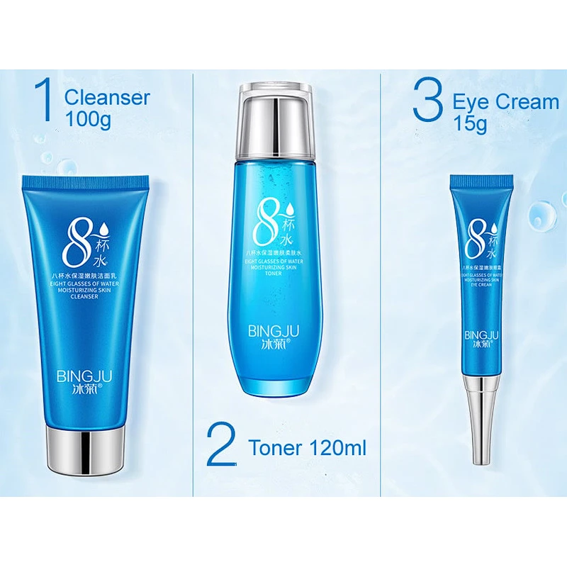 OEM private label moisturizer skin care set with 6 pcs for dry skin