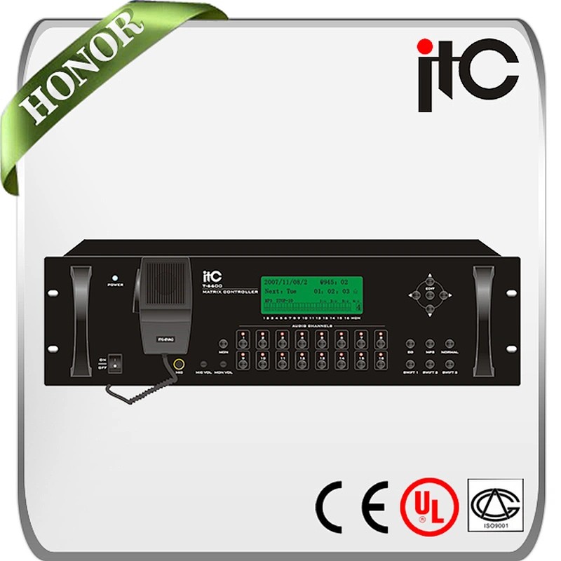 ITC T-6600 8*16 Matrix Internal MP3 Player Programmable School Broadcasting System