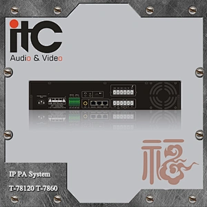 ITC T-7860 Series 60W to 500W Opional Equipped SD Slot and USB Port IP Public Address Amplifier Power