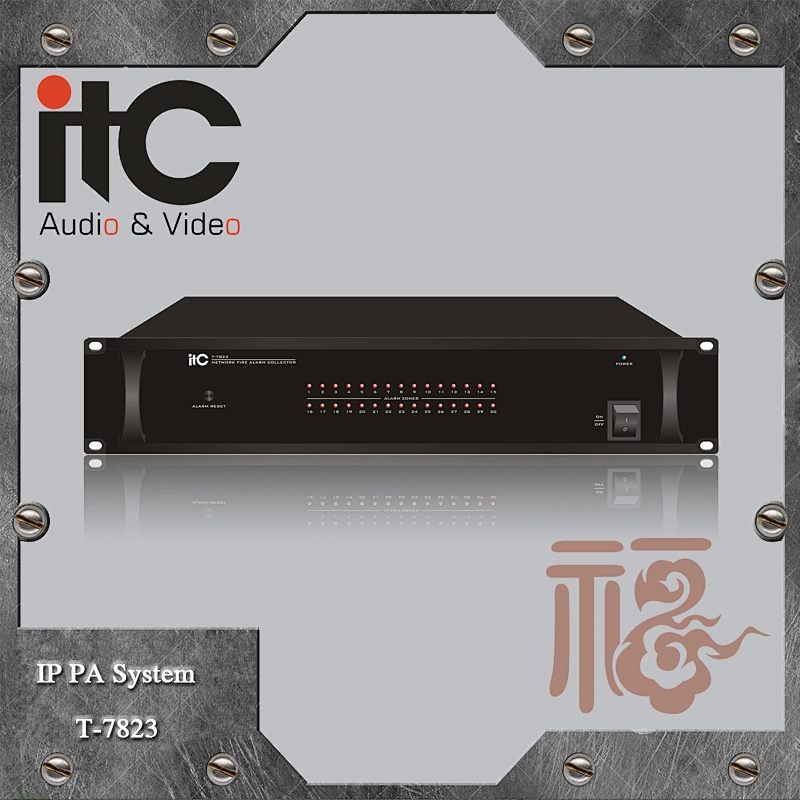 ITC T-7823 Public Safety System Expandable 30 Channel IP Based PA System Voice Alarm