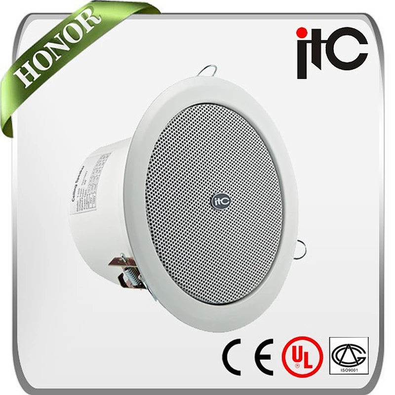 ITC VA-506 0.75W to 9W Power Output Upscale Fire Alarm Used Fire Resistant Ceiling Speaker with Aluminium Frame