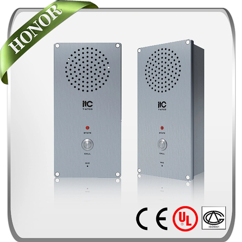 ITC T-6703 IP based 1 Key Get helped Waterproof and Vandal Proof Wired Audio Intercom