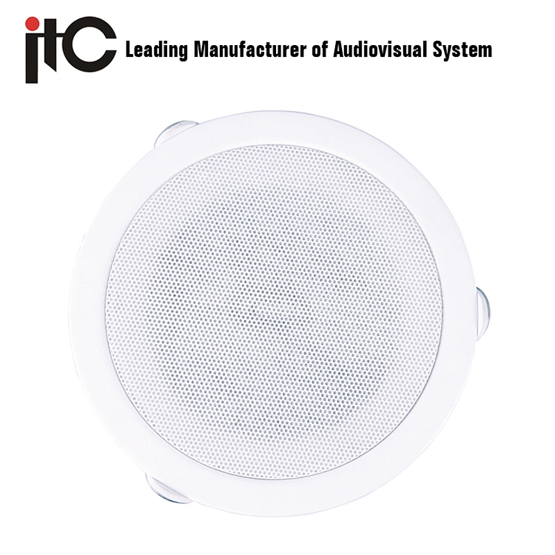 ITC IP-S508 Series 12W to 48W Internal Class D Amplifier PoE TCP IP Speaker Ceiling