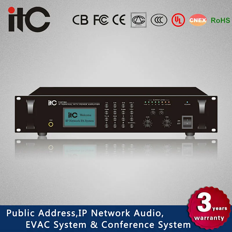 ITC T-6760 Series IP PA Audio Power Amplifier
