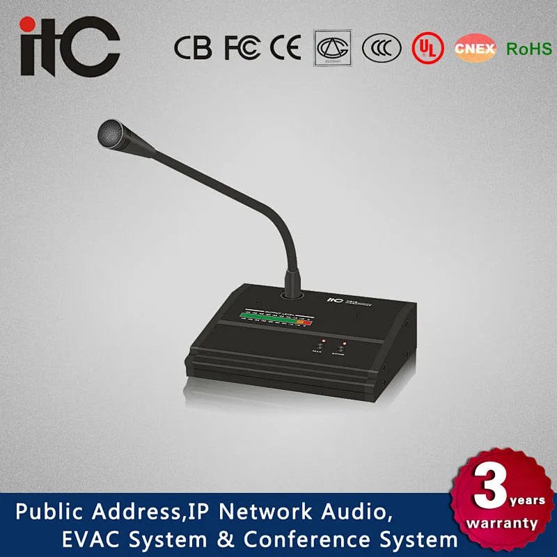 ITC T-319 Public Address System 50 Meters Remote Paging Console