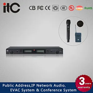 ITC UHF Double True Diversity Reception Classroom Sound System Handheld Microphone