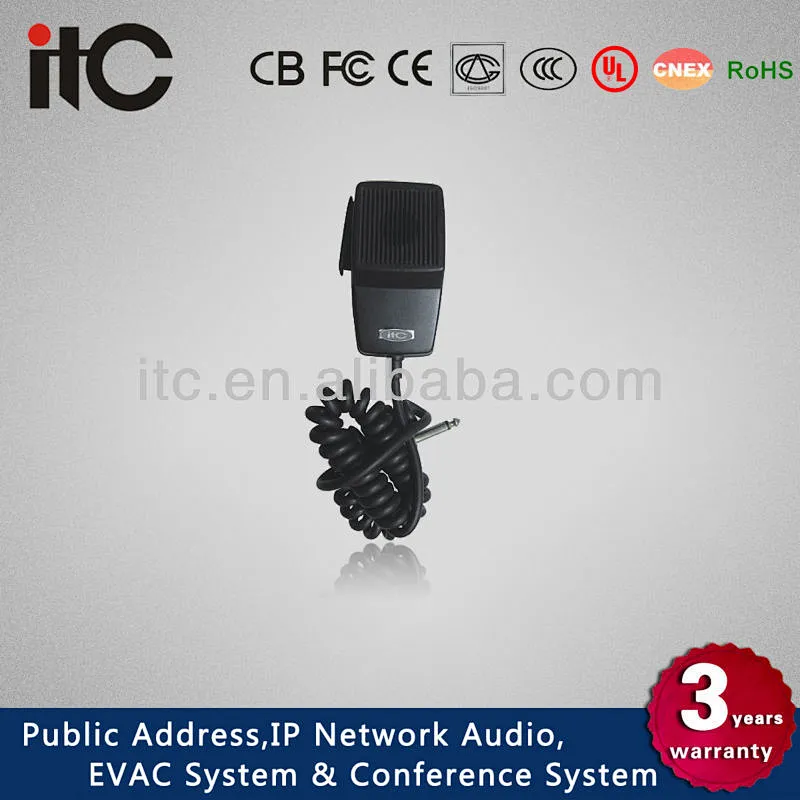 ITC T-521B Sensitive PTT Bus Microphone
