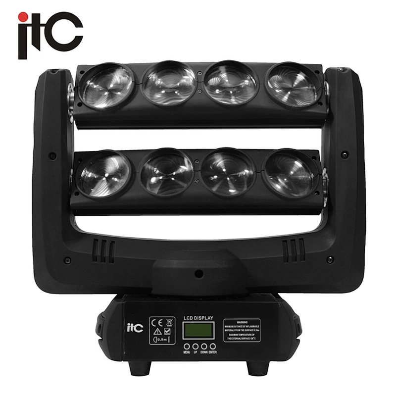 8pcs 10W Dual Moving Head Spider Light
