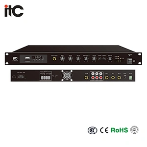 Professional Digital Mixer Power amplifier with MP3/Tuner/Bluetooth (Phone Jack Mic Input, with 24VDC)