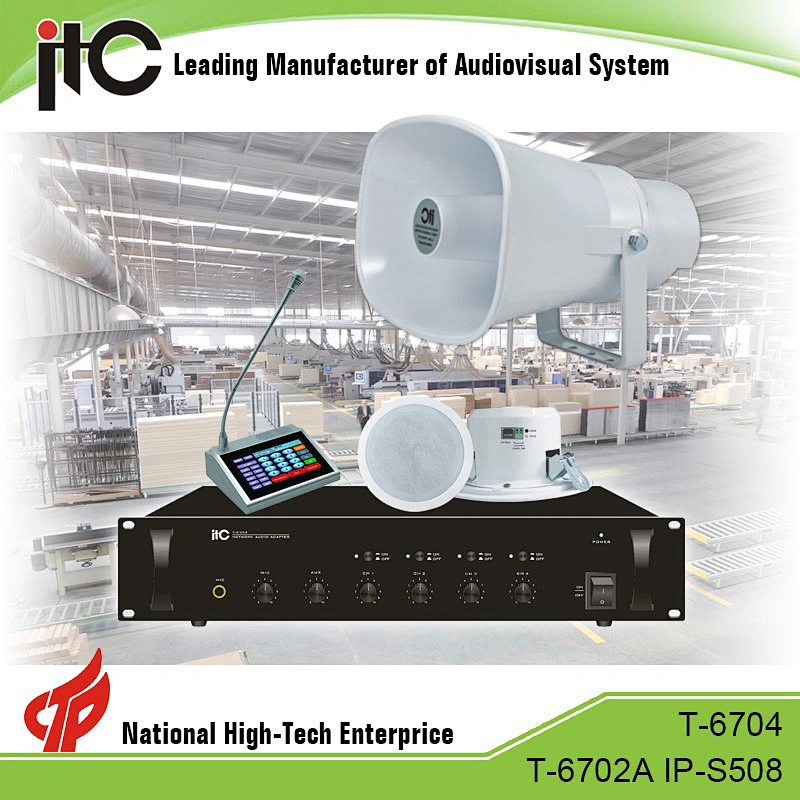 Professional Large Digital Audio Matrix IP PA Paging Equipment IP Audio System