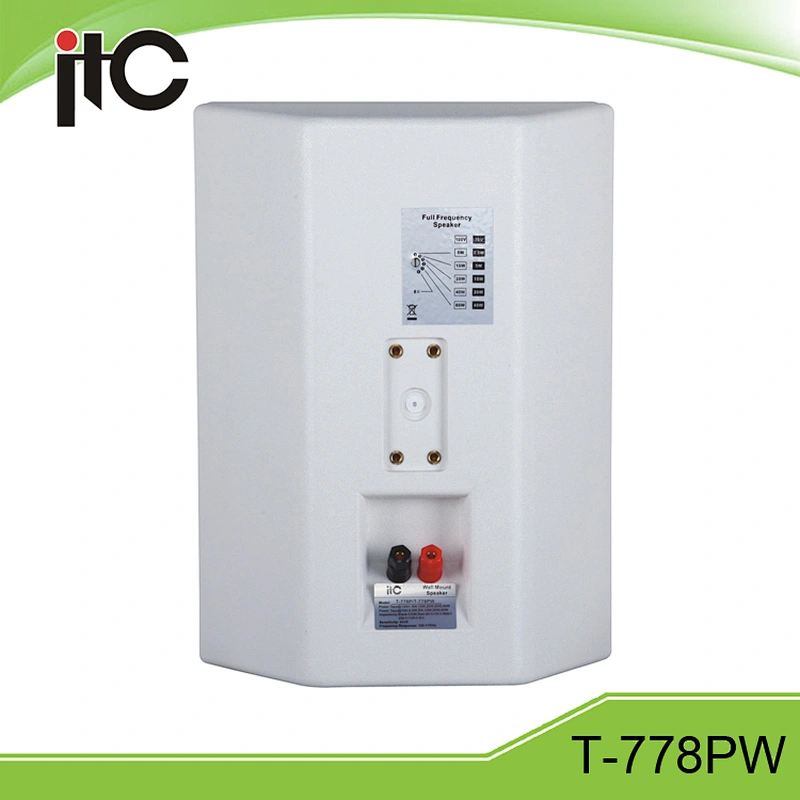ITC T-778PW Elegant Public Address Speakers 80W 8 inch 2.0 100V Wall Loudspeaker
