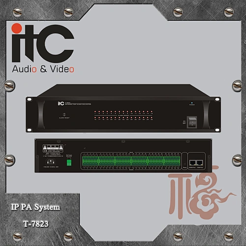 ITC T-7823 Public Safety System Expandable 30 Channel IP Based PA System Voice Alarm