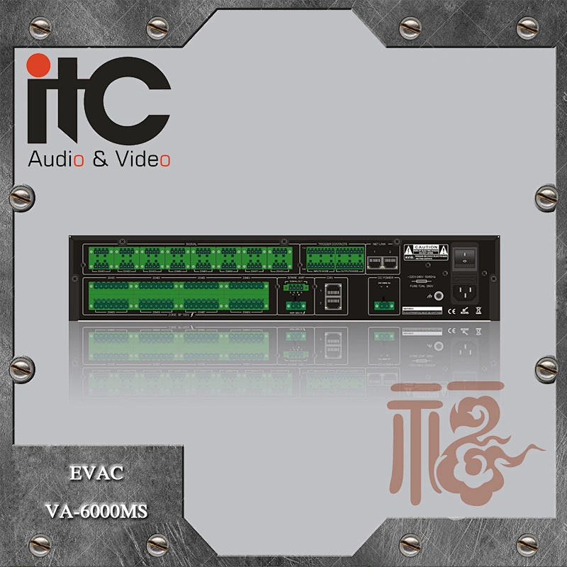 ITC VA-6000MS EN54-16 Approved Voice Evacuation System PA 8ch Amplifier Changeover