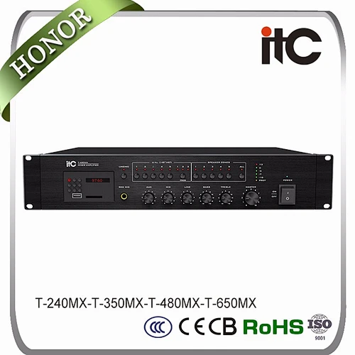 ITC T-240MX Series 240W 350W 480W 650W 5 Zone Mixer Amplifier with USB