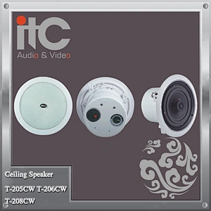 ITC T-205CW Series 20W 30W 40W Coaxial Type Fireproof PA System Ceiling Speaker 8ohm