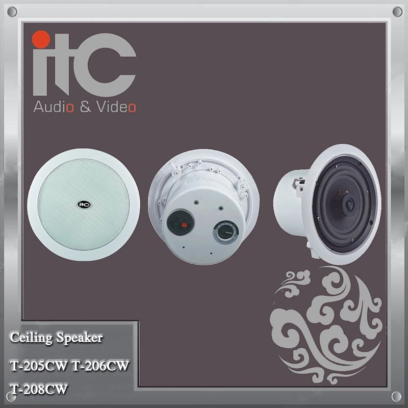 ITC T-205CW Series 20W 30W 40W Coaxial Type Fireproof PA System Ceiling Speaker 8ohm