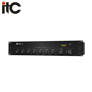 Public Address PA Sound 4-Channel Powered Mixer Amplifier 120W 100V