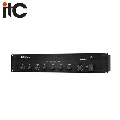 Public Address PA Sound 4-Channel Powered Mixer Amplifier 120W 100V