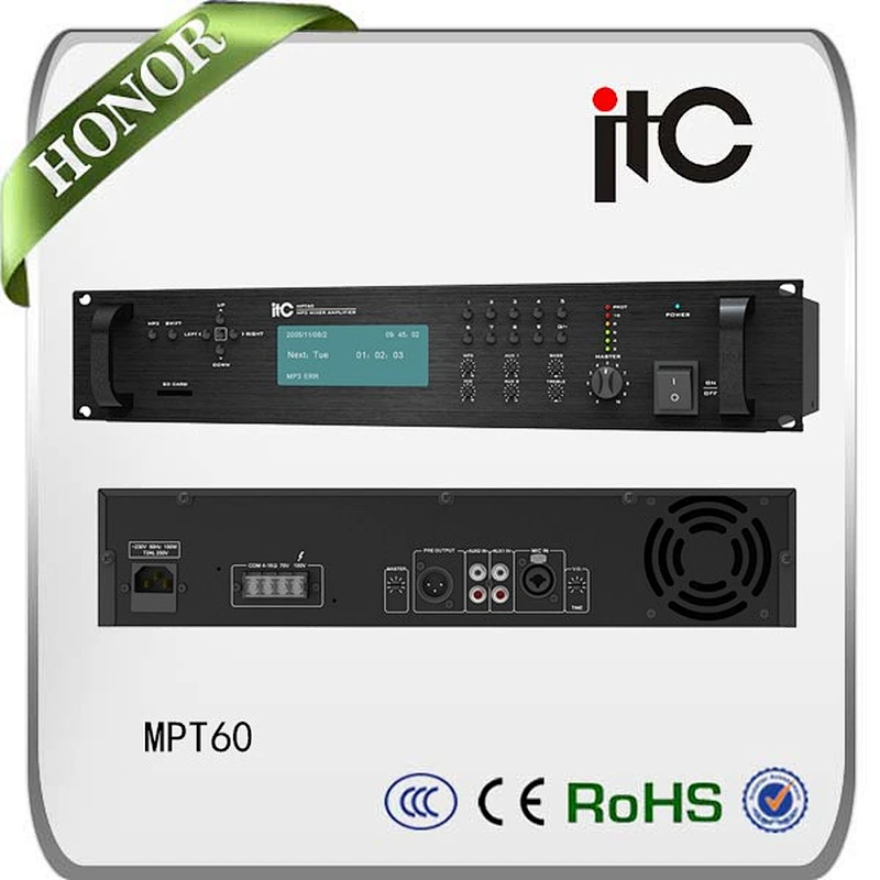 MPT 60W to 240W Background Music Public Address PA Amplifier with USB Port