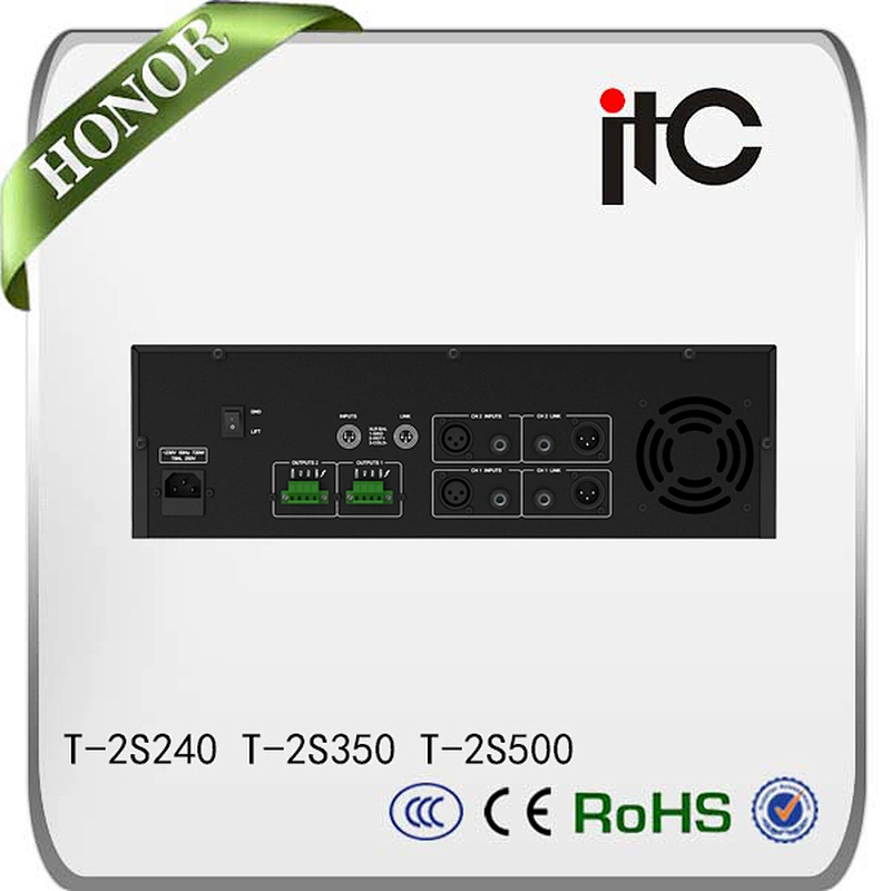 ITC T-2S240 Series 500W 2 Channel Mono Audio Power Amplifier