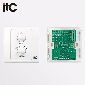 ITC T-6S/T-6FS Public Address System 5 Steps 6W Volume Control and Audio Source Selector