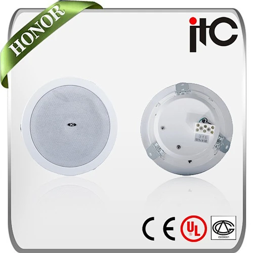 ITC T-105CA 6W 3W 6.5 Fireproof Coaxial Ceiling Speaker with Tweeter