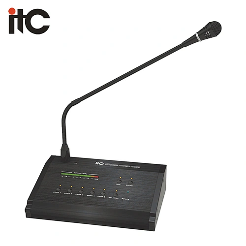 ITC T-418 Public Address 5 Zone Remote Pager and Paging Mic