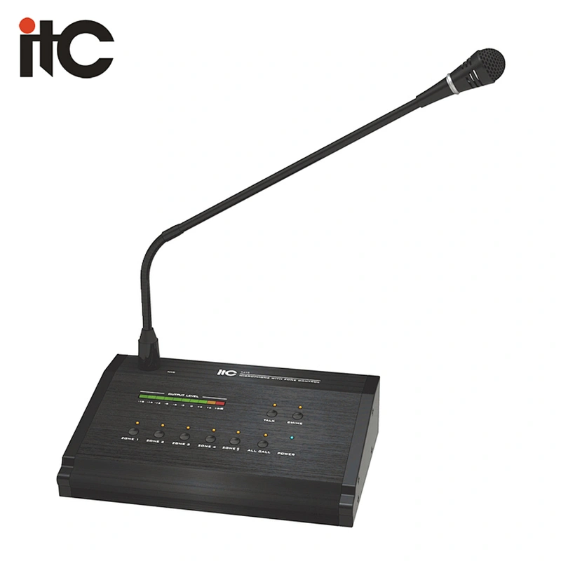 ITC T-418 Public Address 5 Zone Remote Pager and Paging Mic