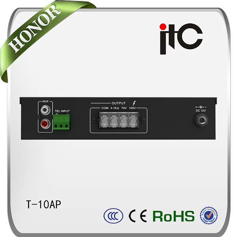 ITC tabletop audio amplifier 12v dc,wall mounted amplifier,mini power mixer amplifier price