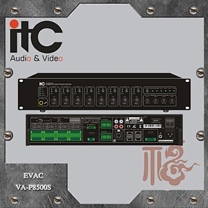 ITC VA-P8500S Evacuation Voice Alarm PA System 8 Channel 500W Audio Power Amplifier