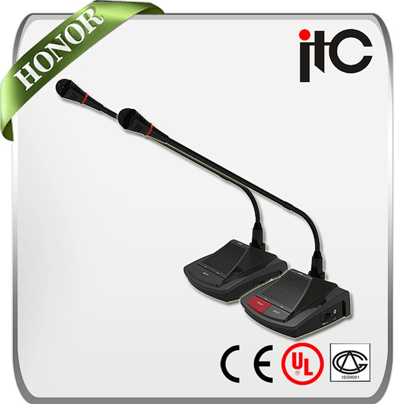 ITC TS-0602 Series Gooseneck Type Conference Room Microphone System with Ring Indicator