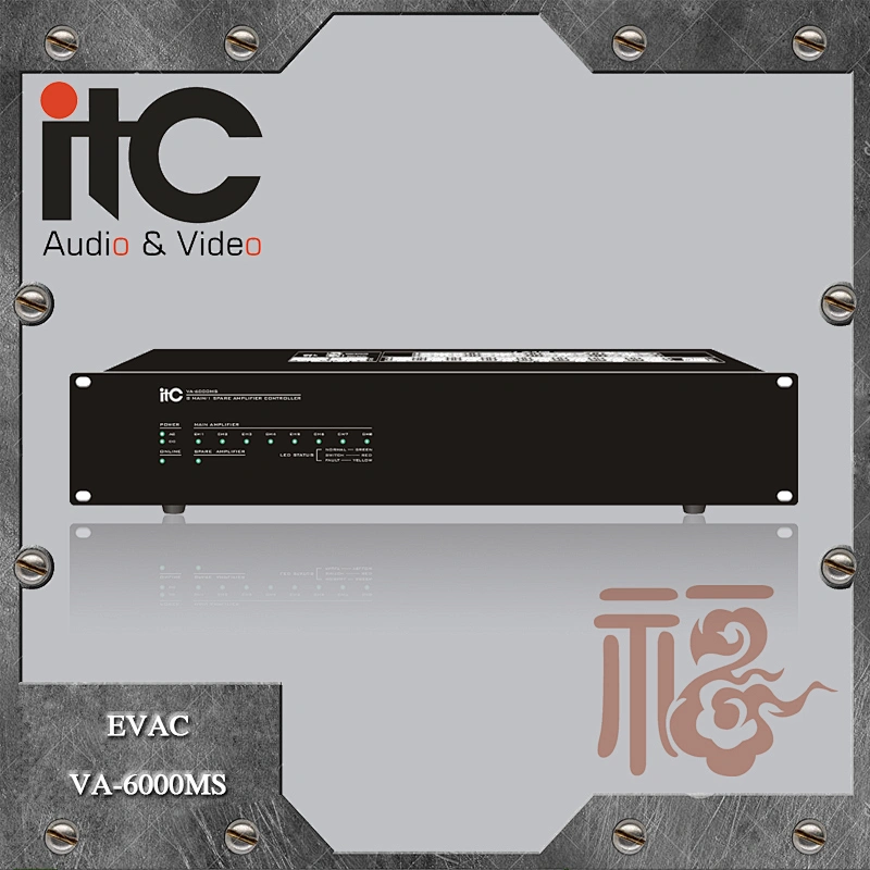 ITC VA-6000MS EN54-16 Approved Voice Evacuation System PA 8ch Amplifier Changeover