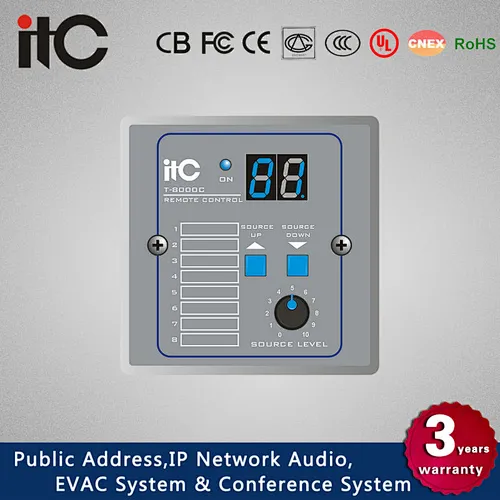 ITC T-8000 Series Audio Remote Volume Control for PA System