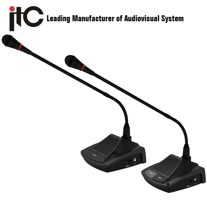 ITC TS-0602 Series Gooseneck Type Conference Room Microphone System with Ring Indicator