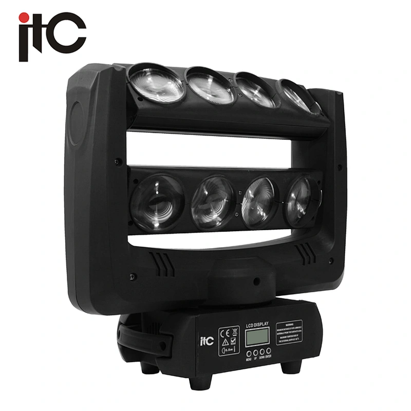 8pcs 10W Dual Moving Head Spider Light